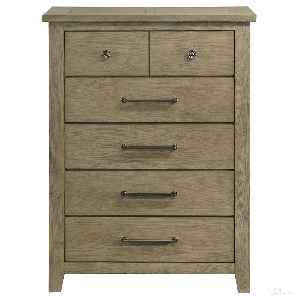 The appearance of Hazlewood 5-Drawer Bedroom Chest of Drawers In Vineyard Oak designed by Coaster in the rustic / southwestern interior design. This vineyard oak piece of furniture was selected by 1StopBedrooms from Hazlewood Collection to add a touch of cosiness and style into your home. Sku: 207535. Material: Particle Board.