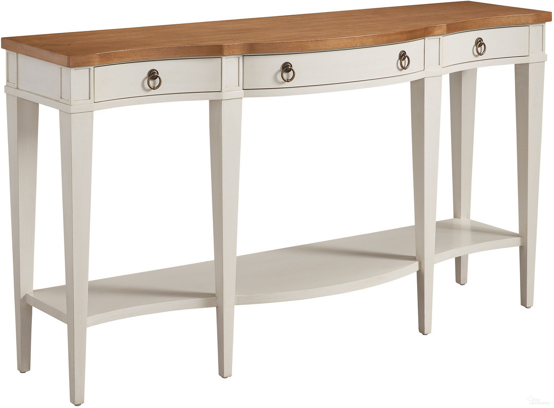 The appearance of Laguna Headlands Bowfront Sideboard In Tides designed by Barclay Butera in the transitional interior design. This tides piece of furniture was selected by 1StopBedrooms from Laguna Collection to add a touch of cosiness and style into your home. Sku: 935-869. Material: Wood.