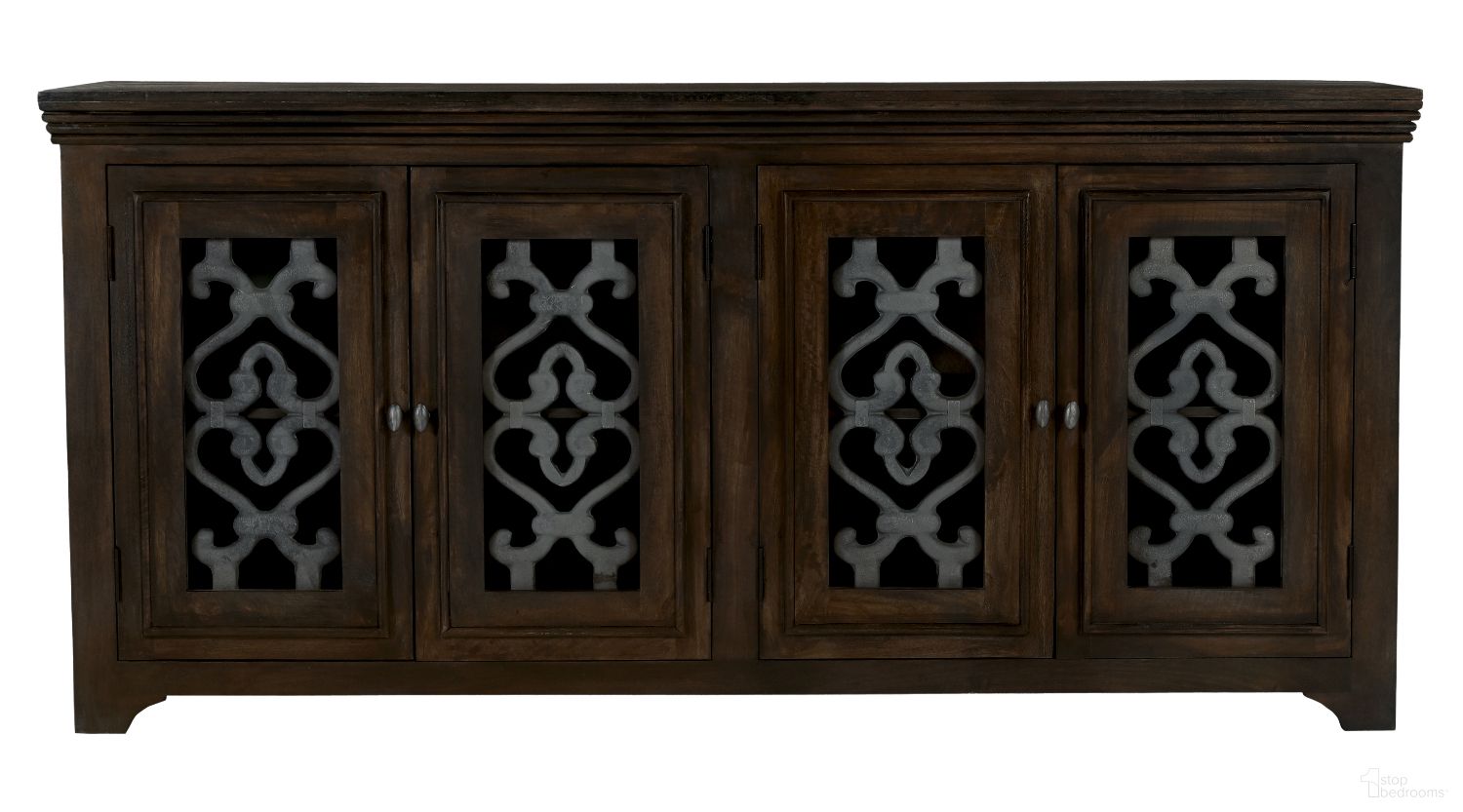 The appearance of Hearst 4-Door Sideboard In Barista Brown designed by Moti in the traditional interior design. This brown piece of furniture was selected by 1StopBedrooms from Hearst Collection to add a touch of cosiness and style into your home. Sku: 77609022. Material: Wood.