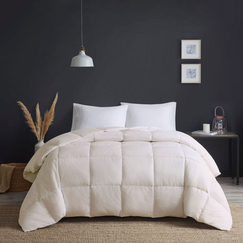 The appearance of Heavy Warmth Goose Feather and Down Oversize King/Cal King Comforter In Cream designed by Olliix in the transitional interior design. This cream piece of furniture was selected by 1StopBedrooms from Heavy Warmth Collection to add a touch of cosiness and style into your home. Sku: TN10-0541. Material: Microfiber. Bed Size: King.