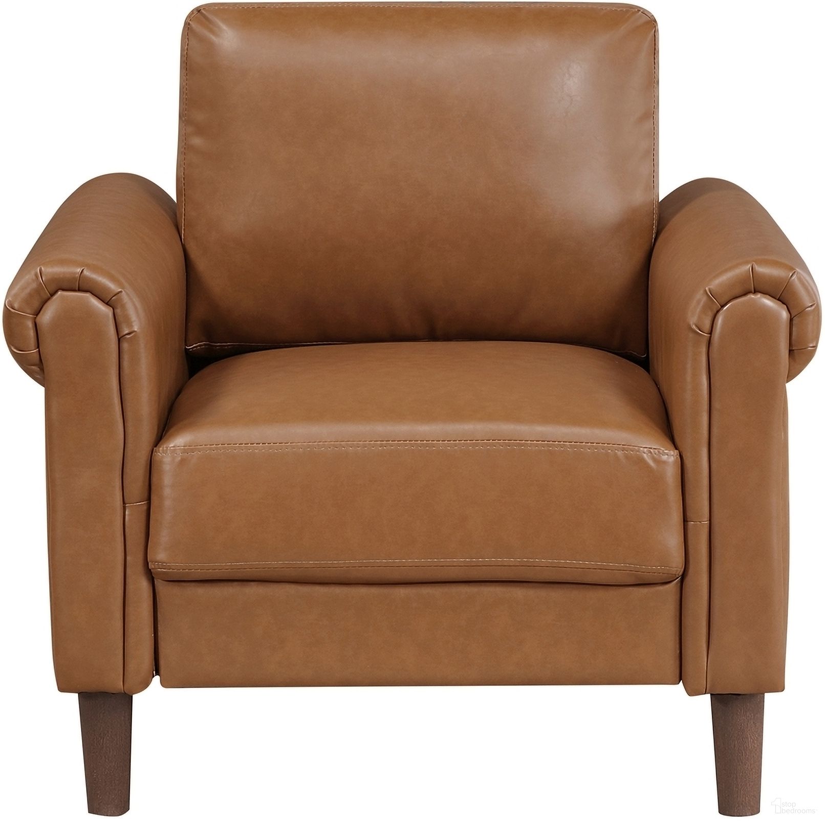 The appearance of Hector Chair In Brown designed by Homelegance in the transitional interior design. This brown piece of furniture  was selected by 1StopBedrooms from Hector Collection to add a touch of cosiness and style into your home. Sku: 9690BRW-1. Material: Faux Leather.