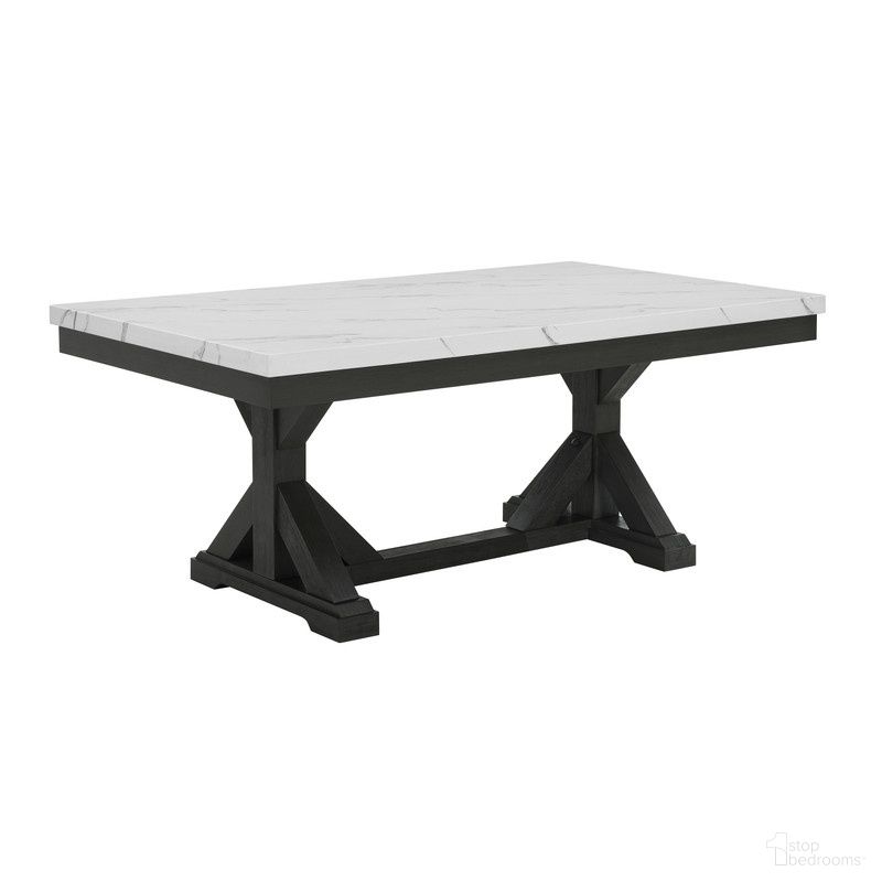 The appearance of Hector Faux Marble Rectangular Dining Table in Rustic Gray designed by Best Quality Furniture in the country / farmhouse interior design. This rustic gray piece of furniture was selected by 1StopBedrooms from Hector Collection to add a touch of cosiness and style into your home. Sku: D520-DT. Table Base Style: Double Pedestal. Material: MDF. Table Top Shape: Rectangular. Size: 42" x 78".