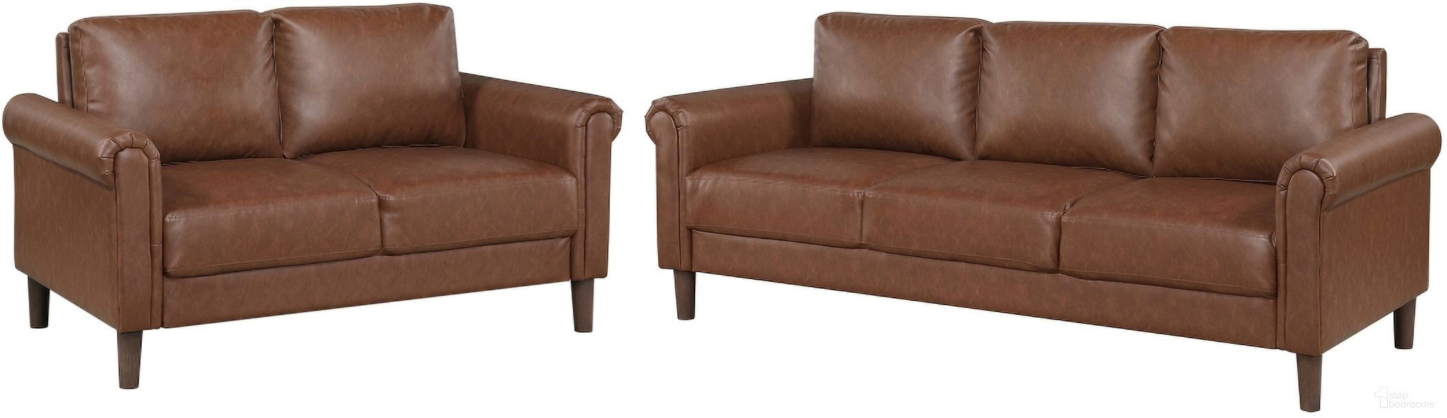 The appearance of Hector Living Room Set In Chocolate designed by Homelegance in the traditional interior design. This chocolate piece of furniture  was selected by 1StopBedrooms from Hector Collection to add a touch of cosiness and style into your home. Sku: 9690CHC-3;9690CHC-2. Material: Faux Leather.