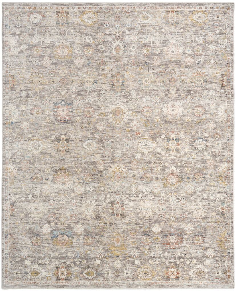The appearance of Heirloom Blend Vintage 5'3" x 7'10" Indoor Rug In Grey designed by Nourison in the rustic / southwestern interior design. This grey piece of furniture was selected by 1StopBedrooms from Heirloom Collection to add a touch of cosiness and style into your home. Sku: 841491181515. Material: Polyester.