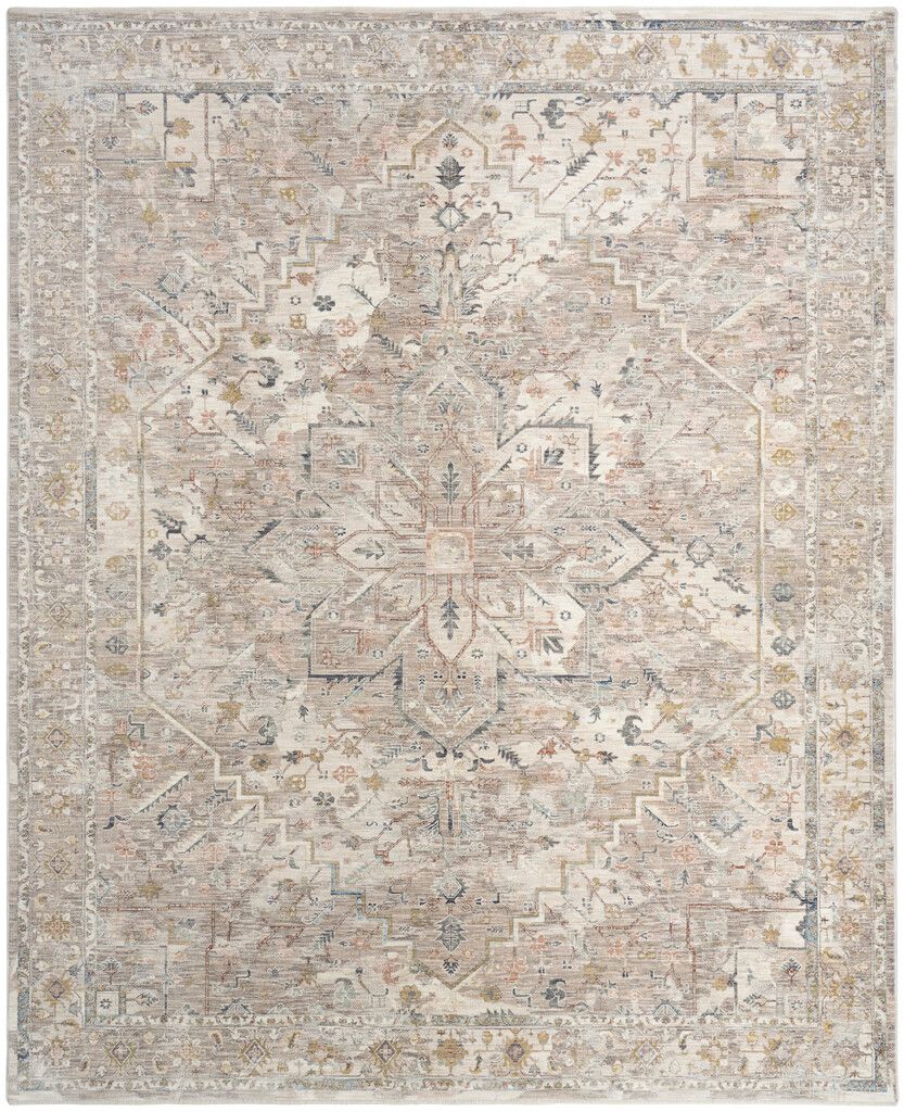 The appearance of Heirloom Blend Vintage 8' x 10' Vintage Indoor Rug In Ivory Multi designed by Nourison in the rustic / southwestern interior design. This ivory multi piece of furniture was selected by 1StopBedrooms from Heirloom Collection to add a touch of cosiness and style into your home. Sku: 841491181317. Material: Polyester.
