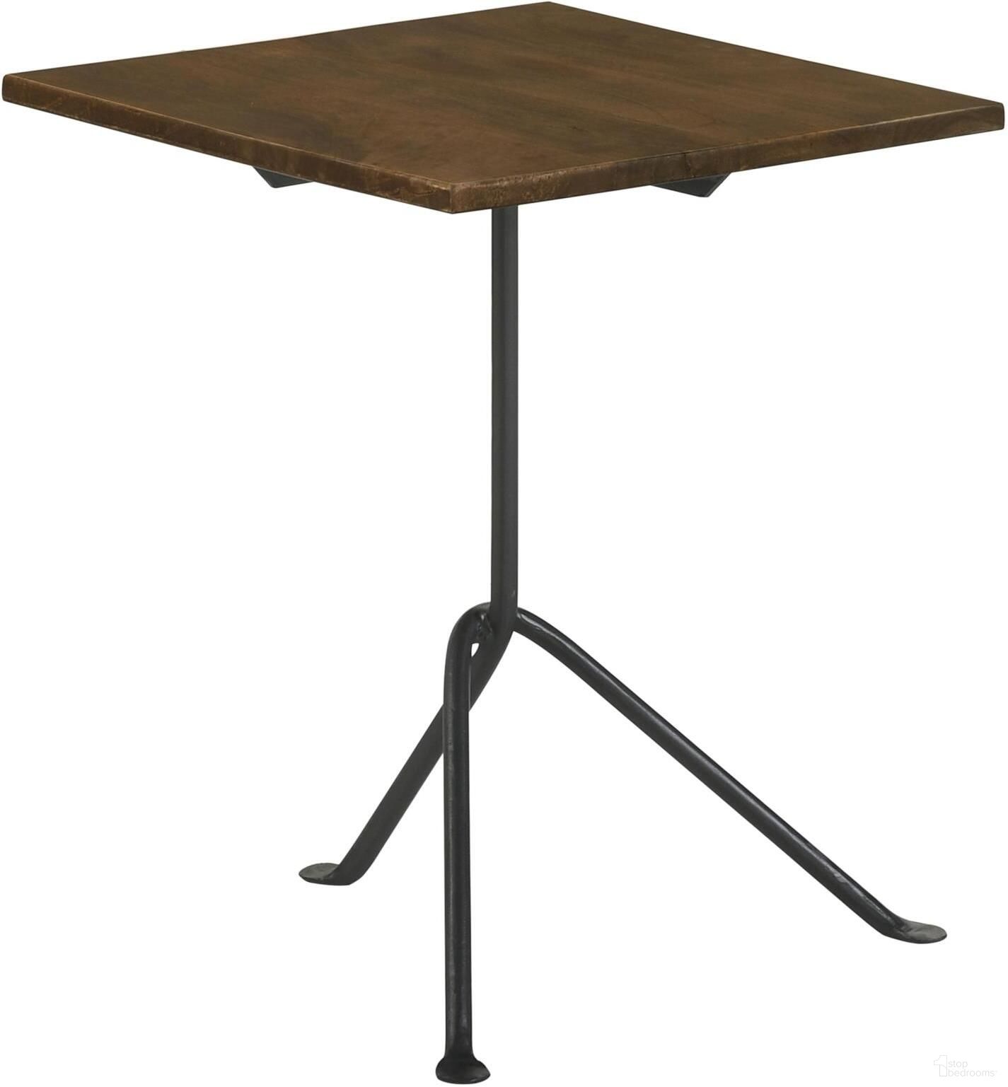 The appearance of Heitor Square Accent Table with Tripod Legs Dark Brown and Gunmetal designed by Coaster in the industrial interior design. This dark brown piece of furniture  was selected by 1StopBedrooms from Heitor Collection to add a touch of cosiness and style into your home. Sku: 931206. Material: Wood.