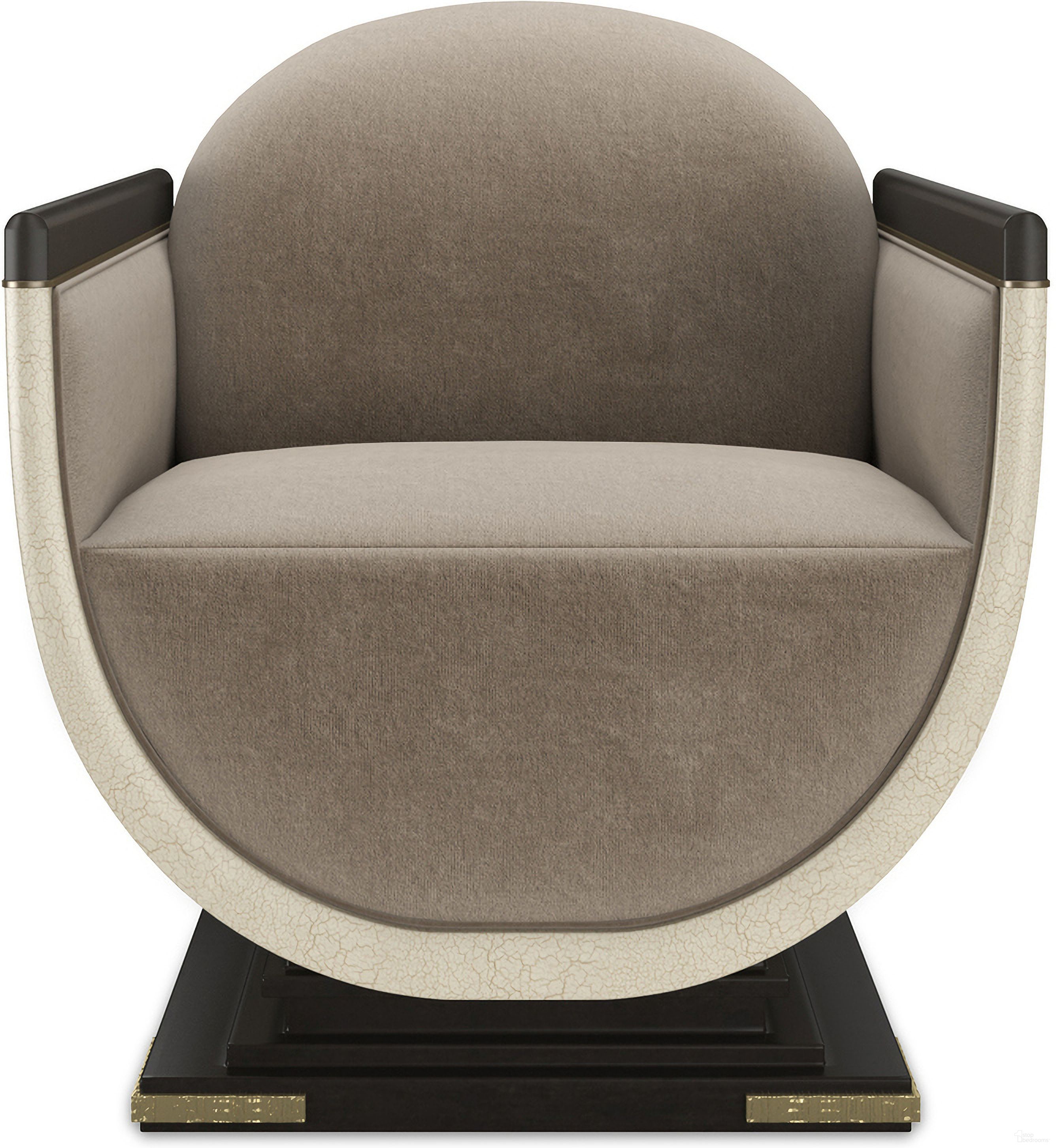 The appearance of Helena Chair In Cream designed by Caracole in the transitional interior design. This cream piece of furniture was selected by 1StopBedrooms from Helena Collection to add a touch of cosiness and style into your home. Sku: UPH-424-133-A. Material: Hardwood.