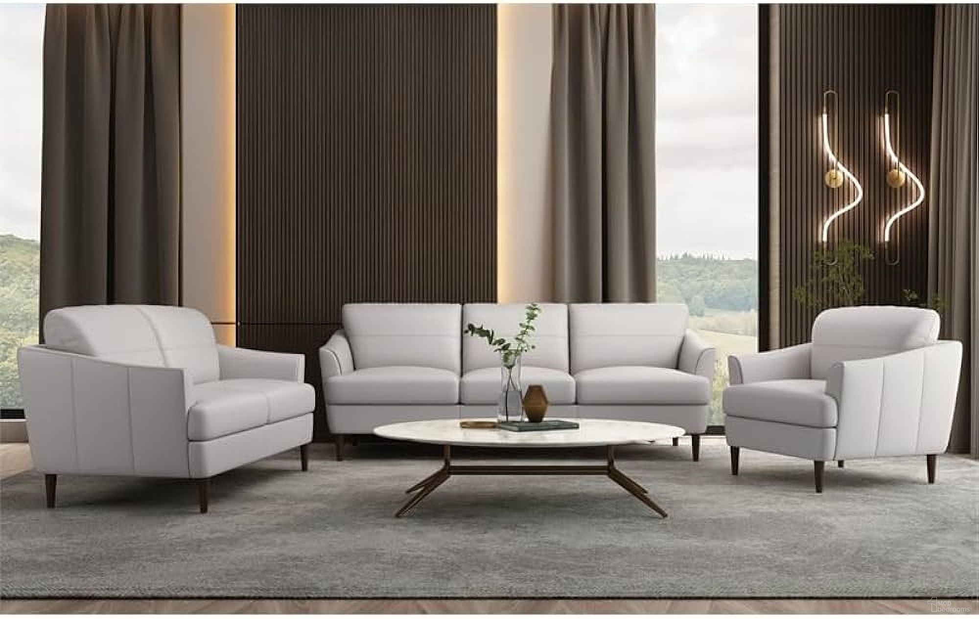 Helena Living Room Set From Pearl Gray