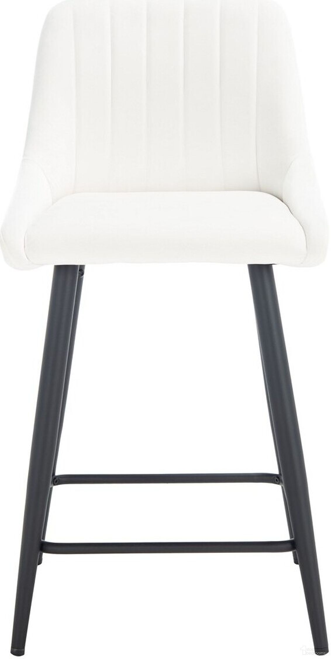Helga Counter Stool in Ivory and Black