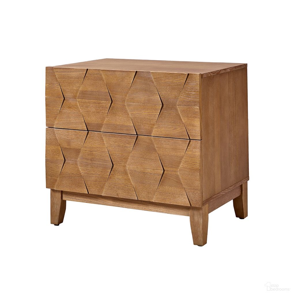 The appearance of Helga Nightstand In Seadrift designed by Karat Home in the modern / contemporary interior design. This seadrift piece of furniture was selected by 1StopBedrooms from Helga Collection to add a touch of cosiness and style into your home. Sku: NSHM0832-SFT. Material: Engineered Wood.