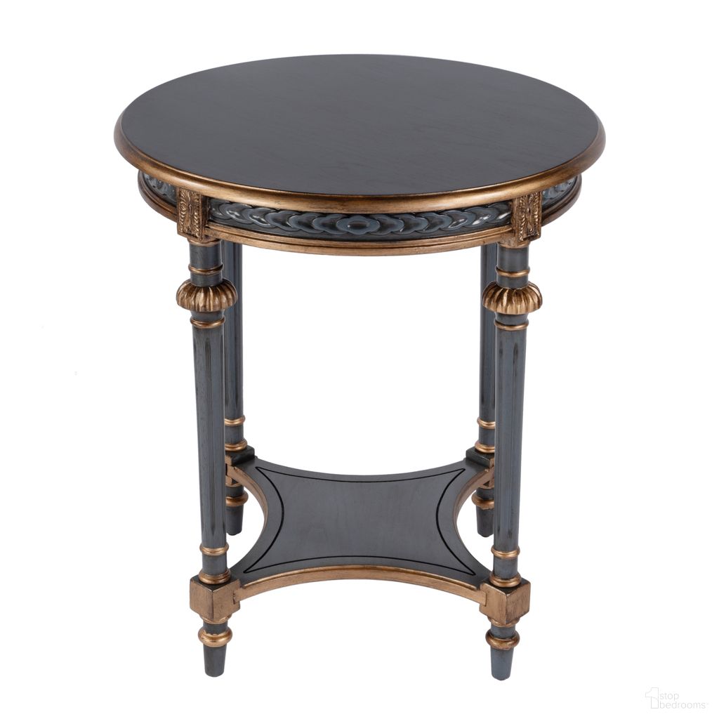 The appearance of Hellinger 24 Inch Round Wood Tall End Table with Open Shelf In Pastel Blue designed by Butler Specialty Company in the traditional interior design. This pastel blue piece of furniture  was selected by 1StopBedrooms from Hellinger Collection to add a touch of cosiness and style into your home. Sku: 6162483. Material: Rubberwood.