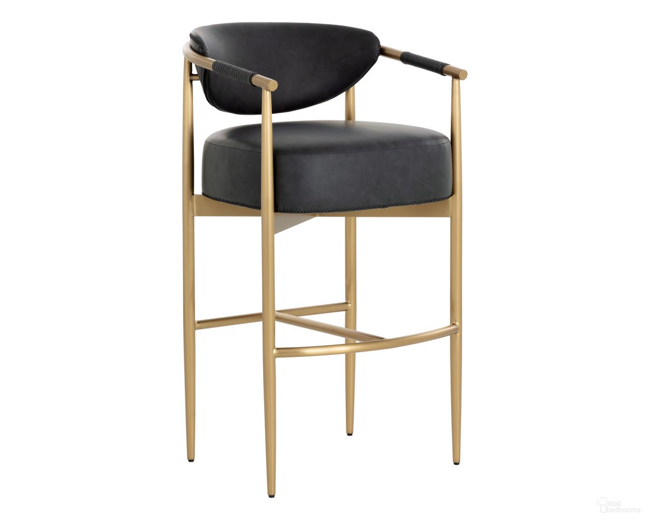 Heloise Barstool In Bravo Black