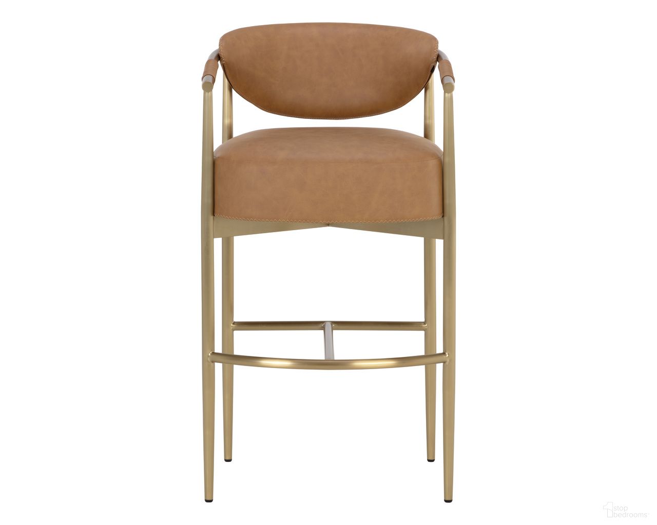Heloise Barstool In Milliken Cognac