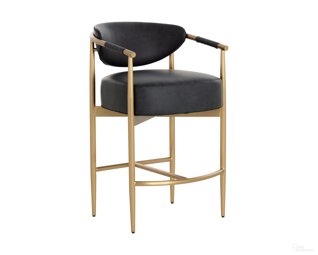 Heloise Counter Stool In Bravo Black