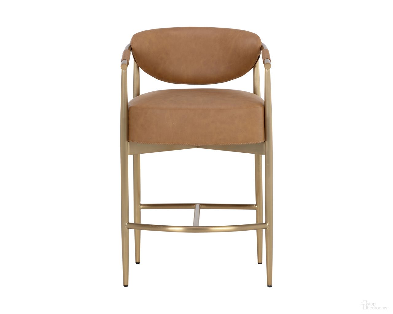 Heloise Counter Stool In Milliken Cognac