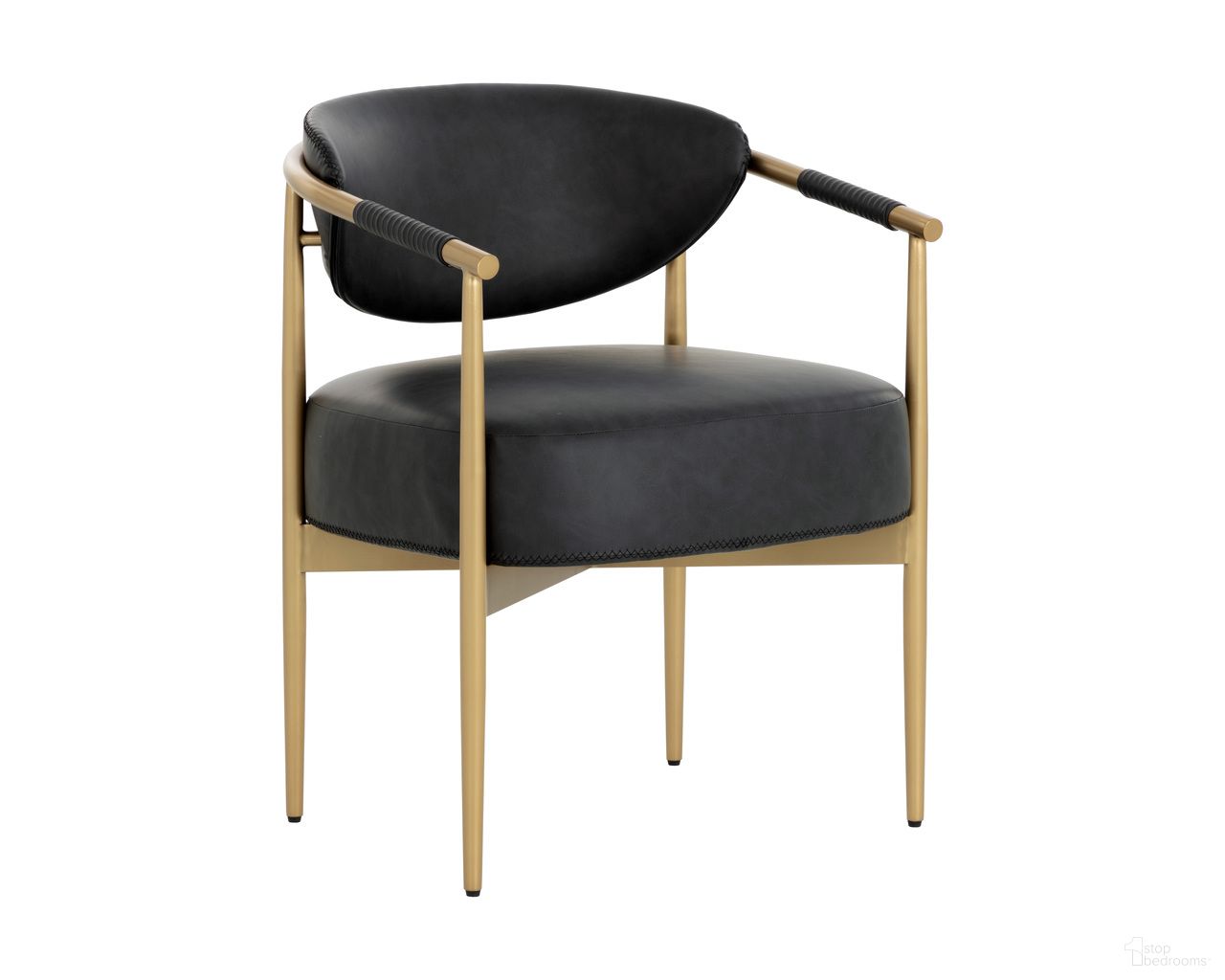 Heloise Dining Armchair In Bravo Black