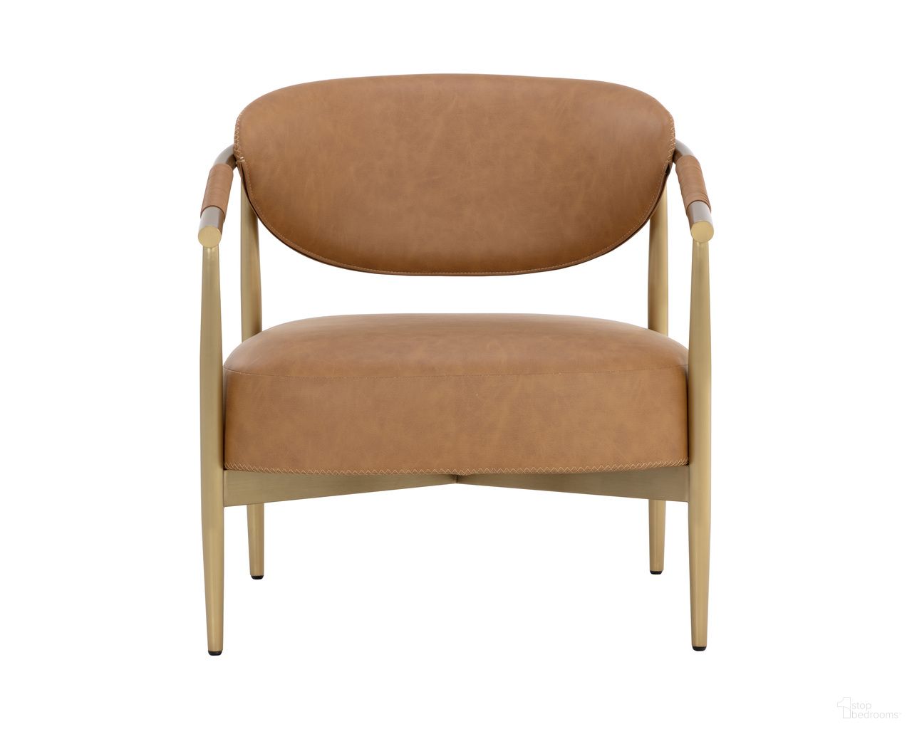 Heloise Lounge Chair In Milliken Cognac