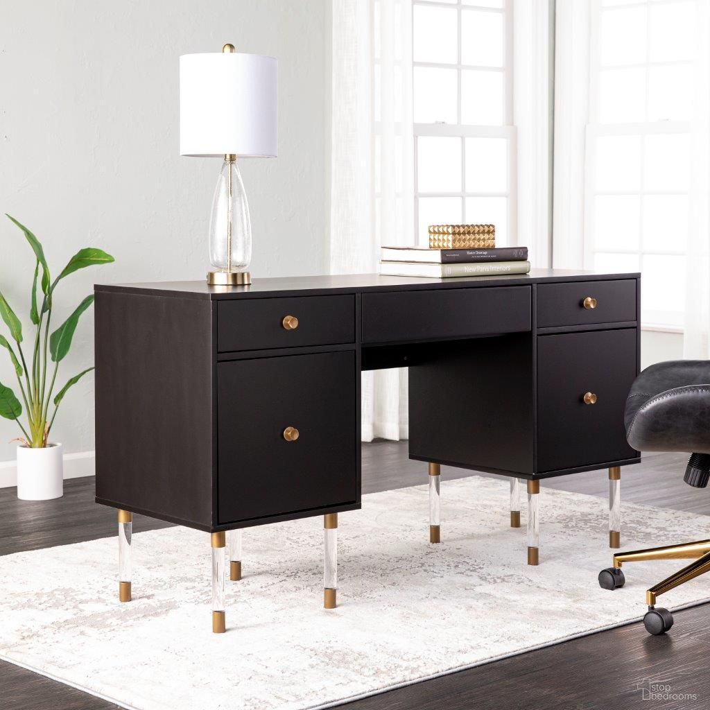 The appearance of Helston Black Writing Desk designed by SEI Furniture in the modern / contemporary interior design. This black piece of furniture was selected by 1StopBedrooms from Helston Collection to add a touch of cosiness and style into your home. Sku: HO1221737. Material: Wood.