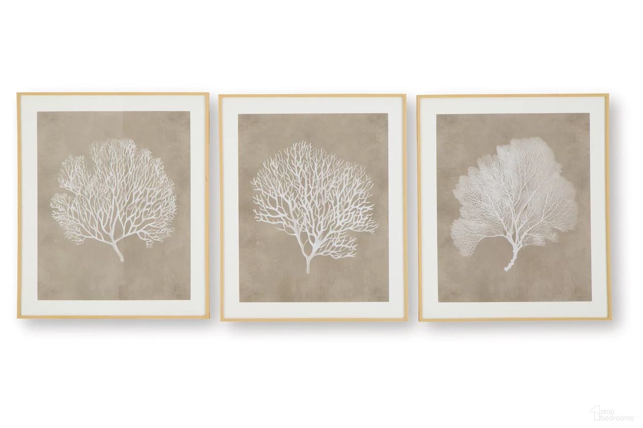 The appearance of Hendridge Wall Art Set of 3 In White and Taupe designed by Signature Design by Ashley in the transitional interior design. This white and taupe piece of furniture was selected by 1StopBedrooms from Hendridge Collection to add a touch of cosiness and style into your home. Sku: A8000486.