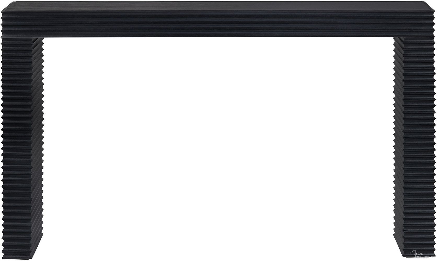The appearance of Hendrix Console Table In Black designed by Crestview Collection in the modern / contemporary interior design. This black piece of furniture  was selected by 1StopBedrooms from  to add a touch of cosiness and style into your home. Sku: CVFDR1155. Material: Solid Wood.