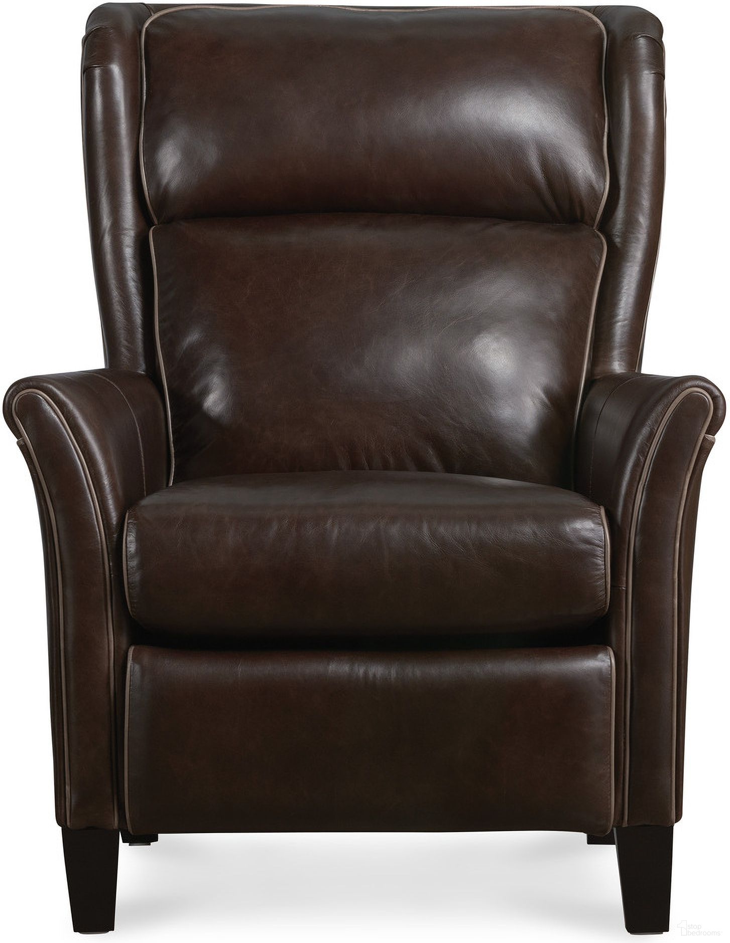The appearance of Henley Power Recliner with Power Headrest In Brown designed by Hooker in the traditional interior design. This brown piece of furniture was selected by 1StopBedrooms from RC Collection to add a touch of cosiness and style into your home. Sku: RC826-PH-089. Material: Leather.