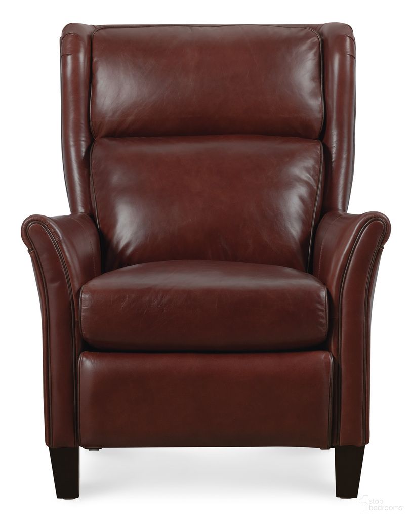 The appearance of Henley Power Recliner with Power Headrest In Red designed by Hooker in the traditional interior design. This red piece of furniture was selected by 1StopBedrooms from RC Collection to add a touch of cosiness and style into your home. Sku: RC826-PH-054. Material: Leather.