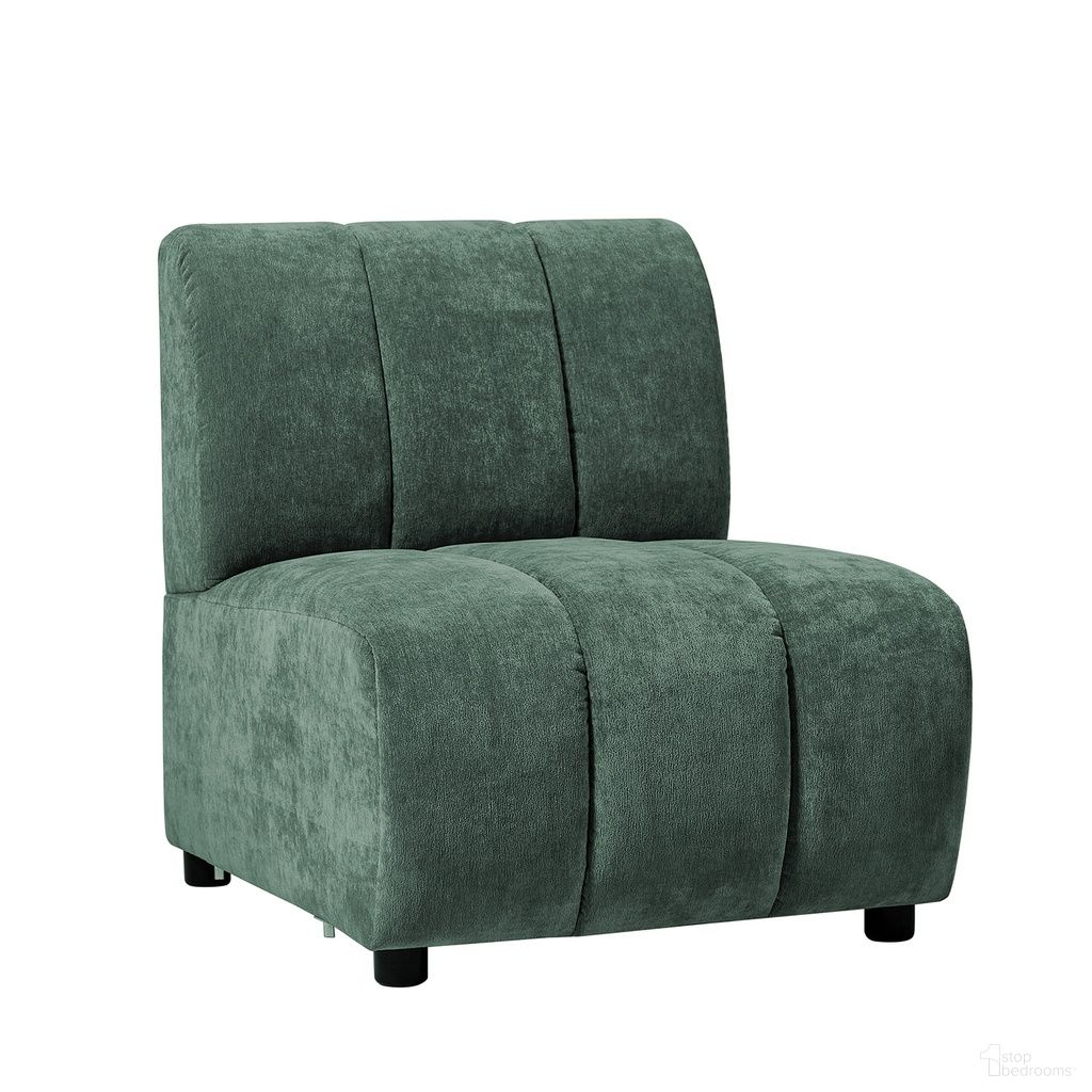 The appearance of Henrico Sectional Sofa In Green designed by Karat Home in the modern / contemporary interior design. This green piece of furniture was selected by 1StopBedrooms from Henrico Collection to add a touch of cosiness and style into your home. Sku: SFAY1385-GRN. Material: Chenille.