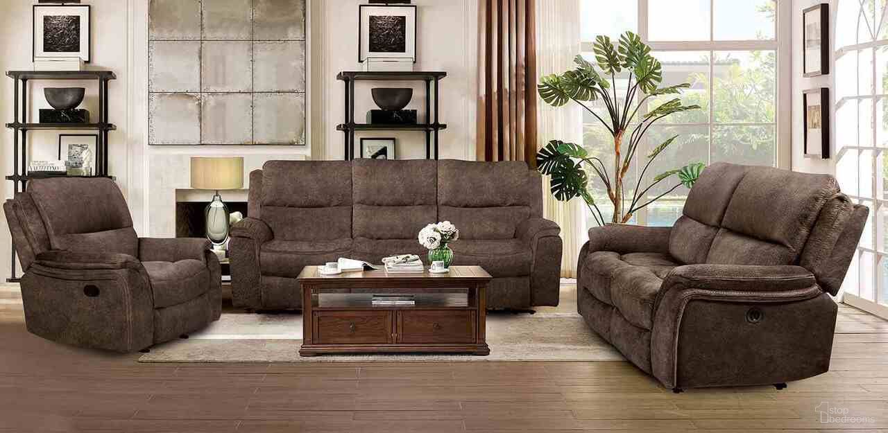 The appearance of Henricus Living Room Set In Dark Brown designed by Furniture of America in the transitional interior design. This dark brown piece of furniture was selected by 1StopBedrooms from Henricus Collection to add a touch of cosiness and style into your home. Sku: CM9911DB-SF;CM9911DB-LV. Material: Fabric.