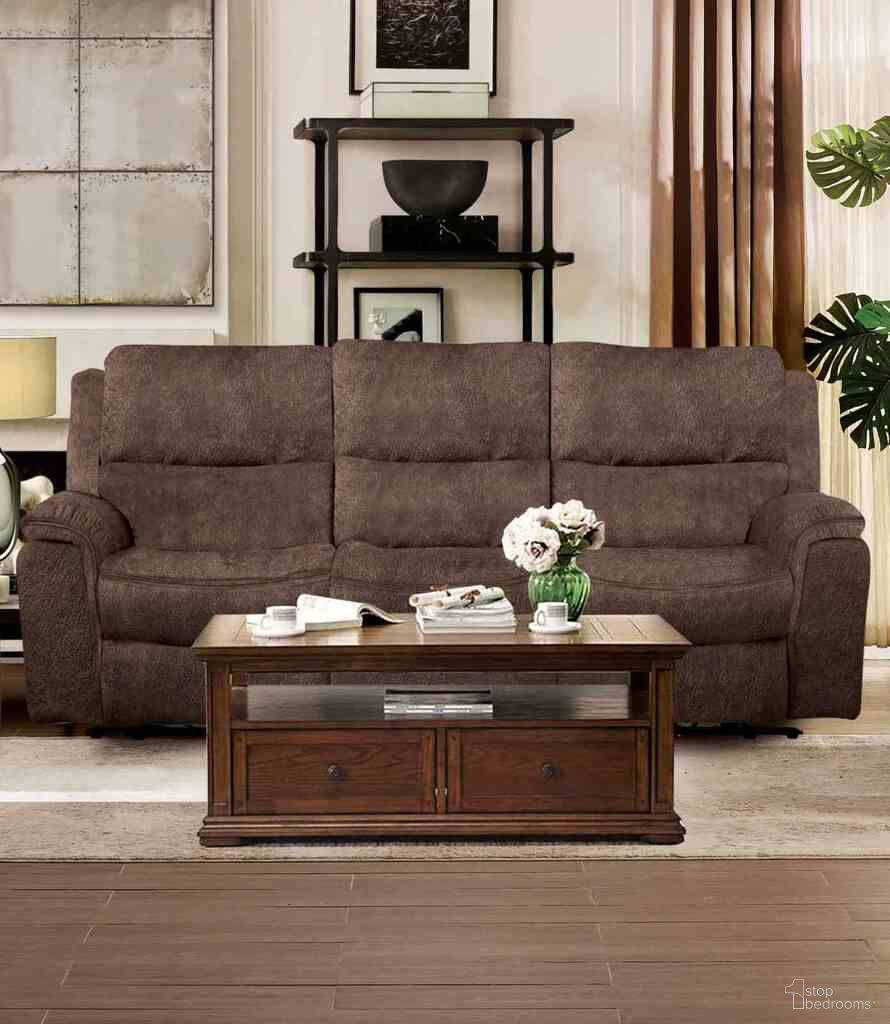 The appearance of Henricus Sofa In Dark Brown designed by Furniture of America in the transitional interior design. This dark brown piece of furniture was selected by 1StopBedrooms from Henricus Collection to add a touch of cosiness and style into your home. Sku: CM9911DB-SF. Material: Fabric.