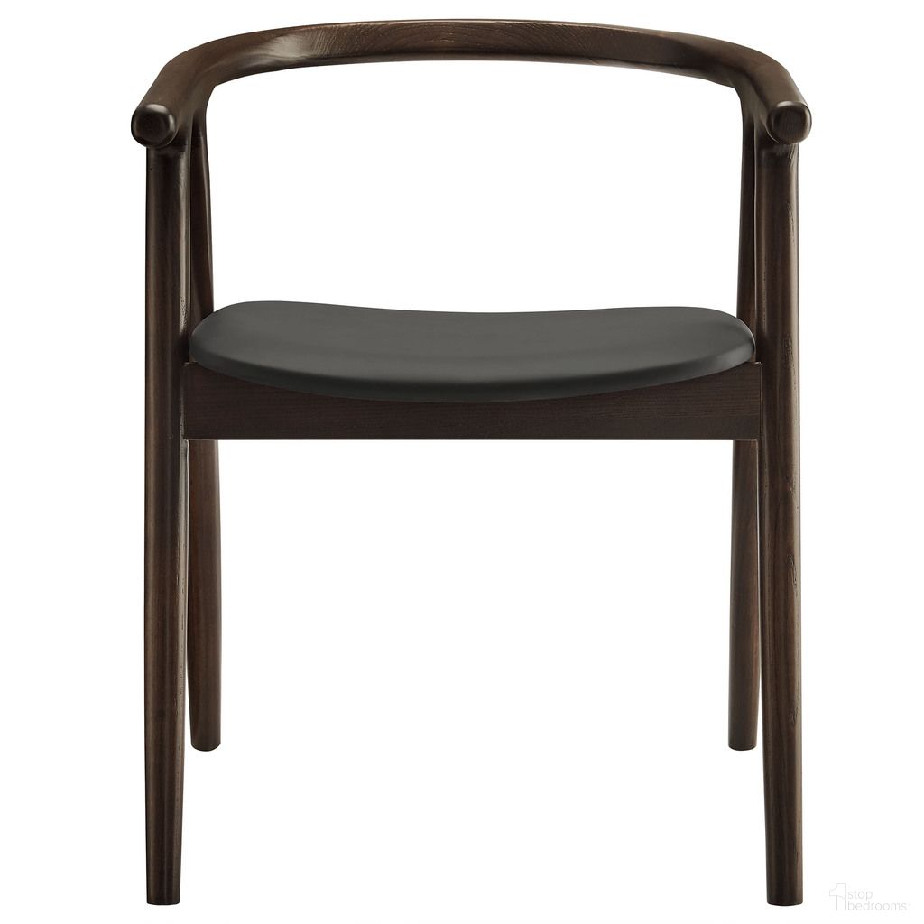 The appearance of Henry Vegan Leather and Wood Dining Chair In Black designed by Modway in the modern / contemporary interior design. This black piece of furniture was selected by 1StopBedrooms from Henry Collection to add a touch of cosiness and style into your home. Sku: EEI-7291-BLK. Chair Type: Arm Chair. Material: Vegan Leather.