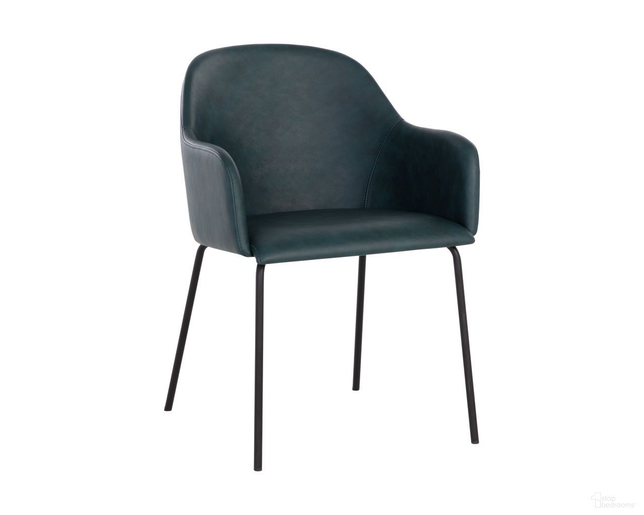 Hensley Dining Armchair In Dark Teal