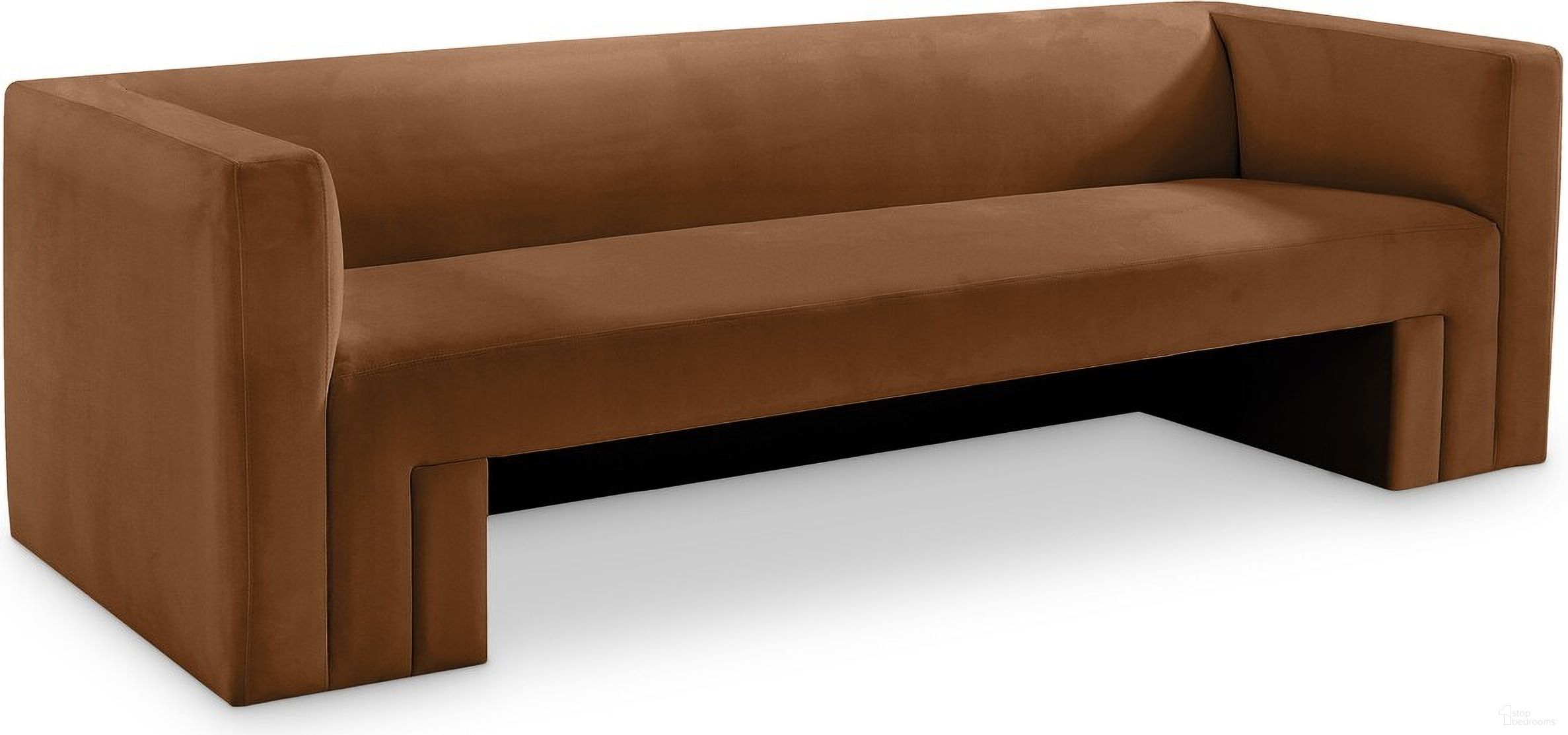 The appearance of Henson Velvet Sofa In Saddle designed by Meridian in the modern / contemporary interior design. This saddle piece of furniture was selected by 1StopBedrooms from Henson Collection to add a touch of cosiness and style into your home. Sku: 665Saddle-S. Material: Velvet.