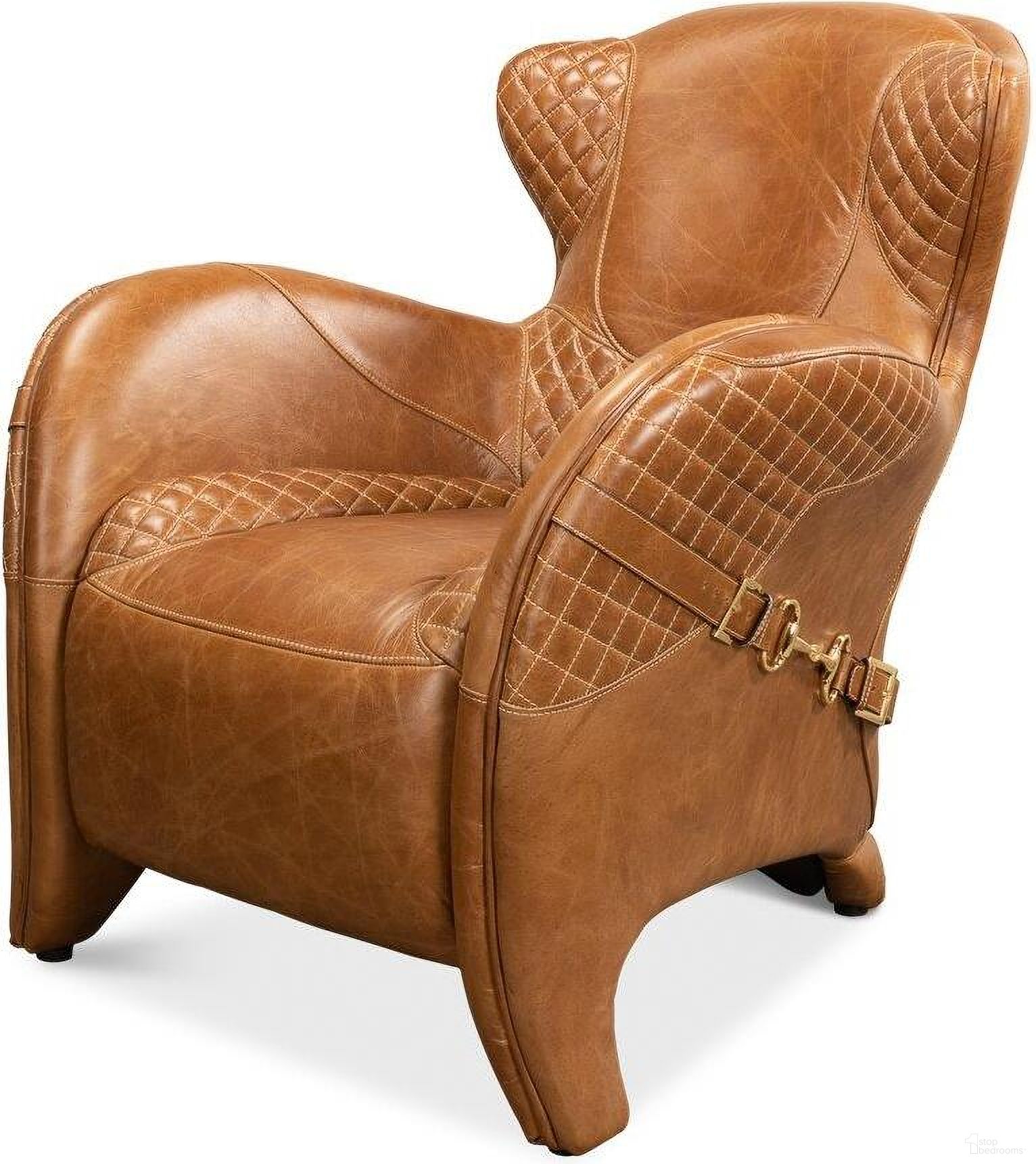 The appearance of Hera Brown Leather Arm Chair designed by Sarreid in the transitional interior design. This brown piece of furniture  was selected by 1StopBedrooms from Hera Collection to add a touch of cosiness and style into your home. Sku: 29765. Material: Leather.