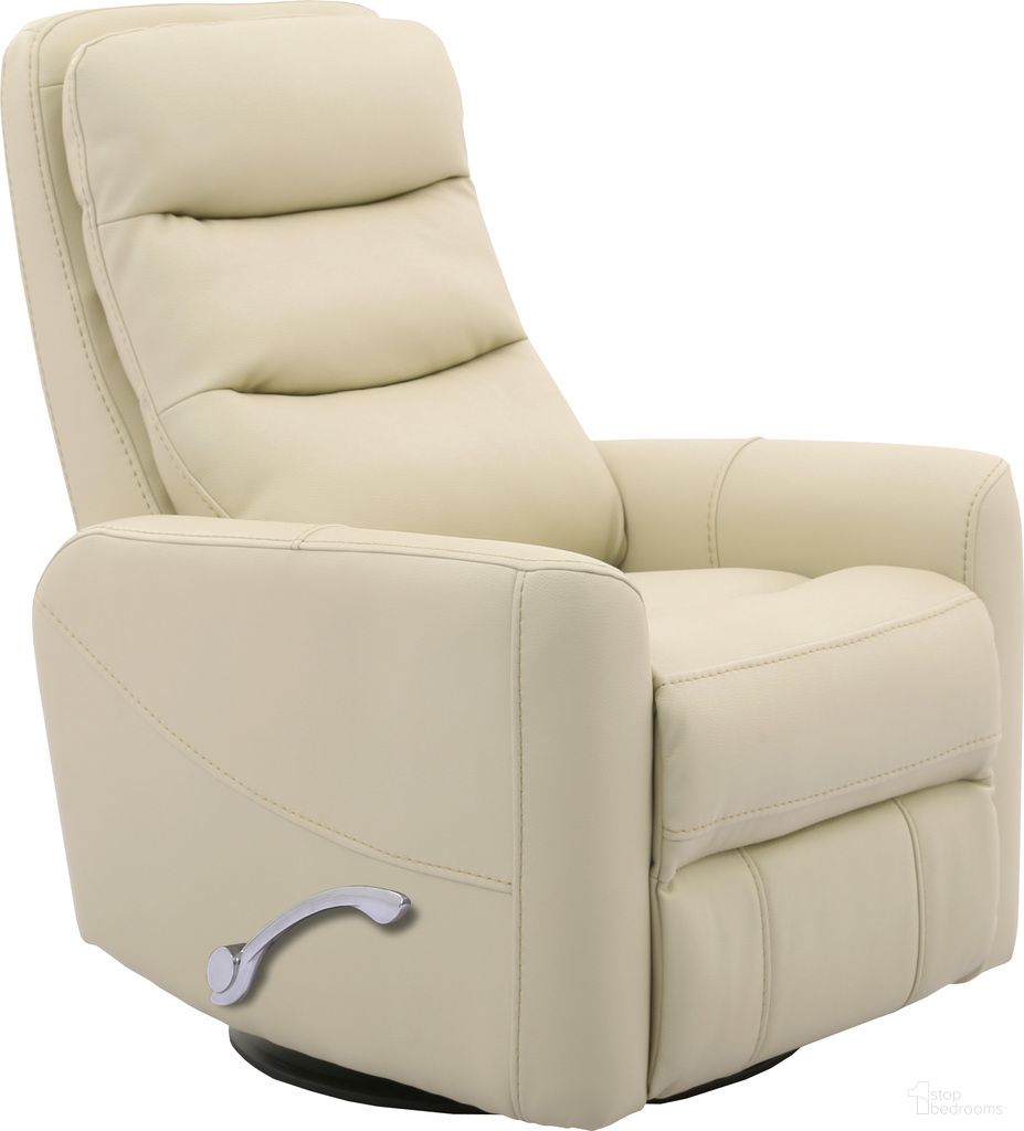 The appearance of Hercules Oyster Swivel Glider Recliner with Articulating Headrest designed by Parker House in the modern / contemporary interior design. This cream piece of furniture was selected by 1StopBedrooms from Hercules Collection to add a touch of cosiness and style into your home. Sku: MHER#812GS-OYS. Material: Polyester.