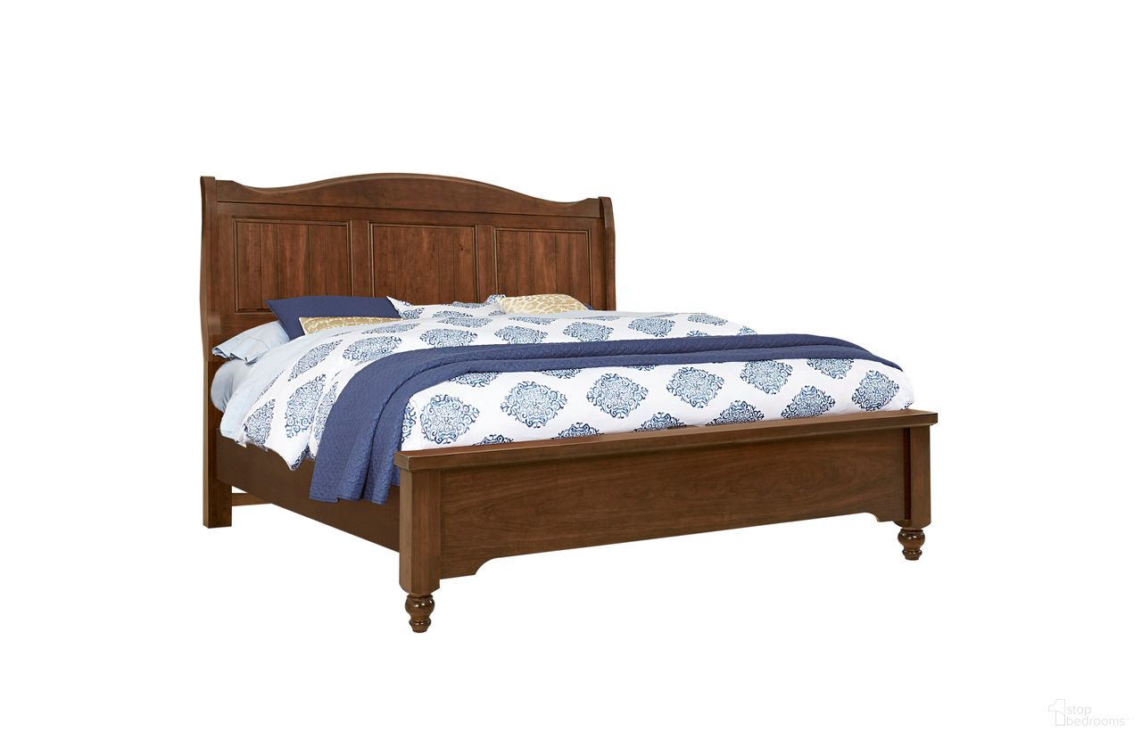 Heritage King Sleigh Bed In Amish Cherry