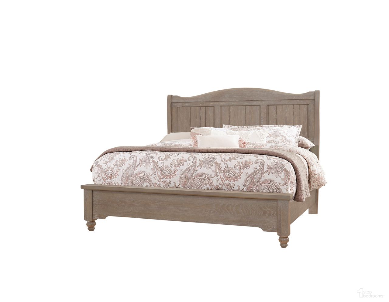 Heritage King Sleigh Bed In Greystone