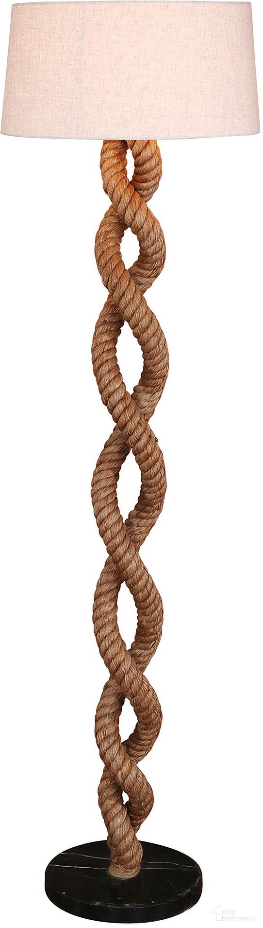 Heritage Rope Floor Light In Brown