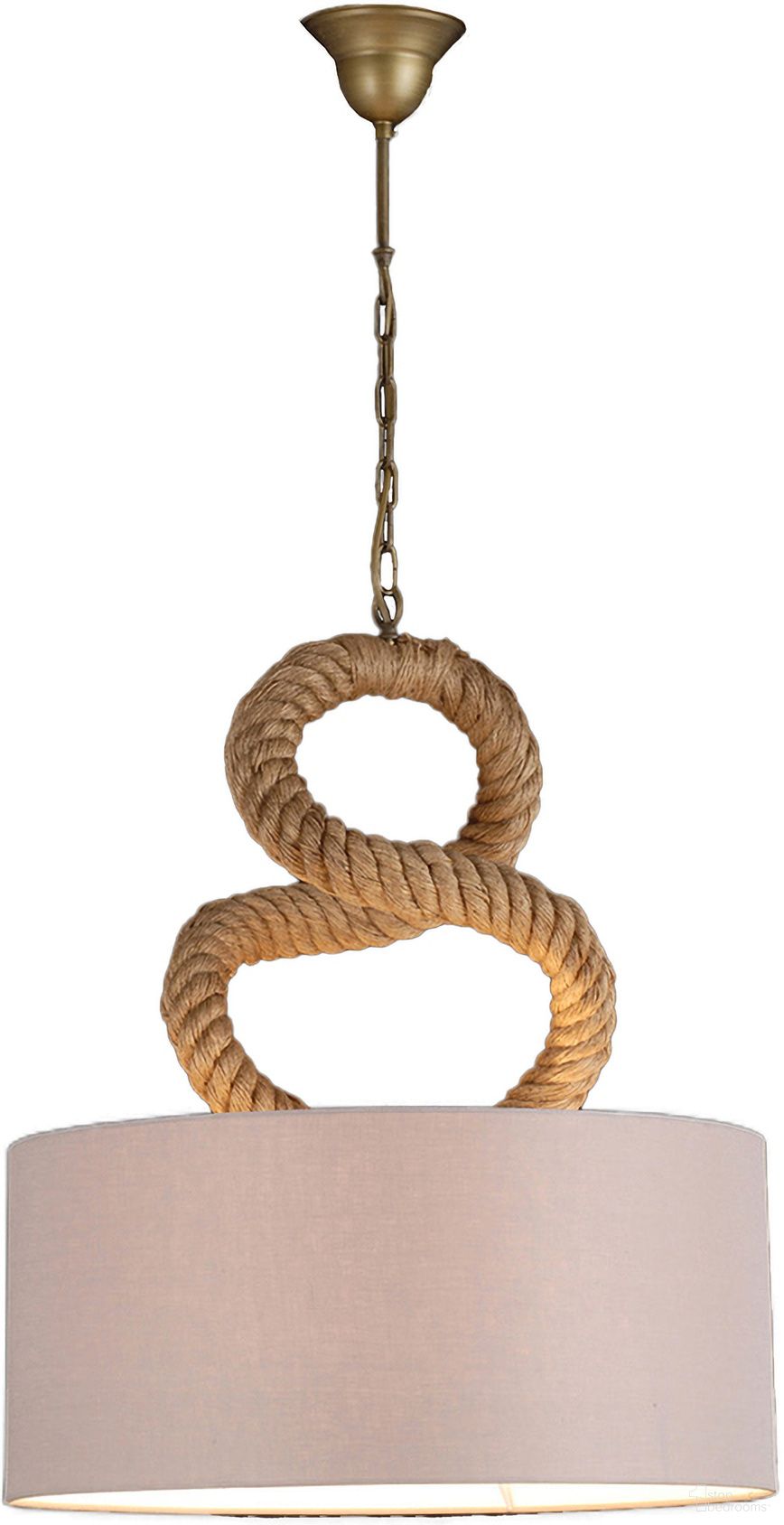 Heritage Rope Pendant Chandelier In White