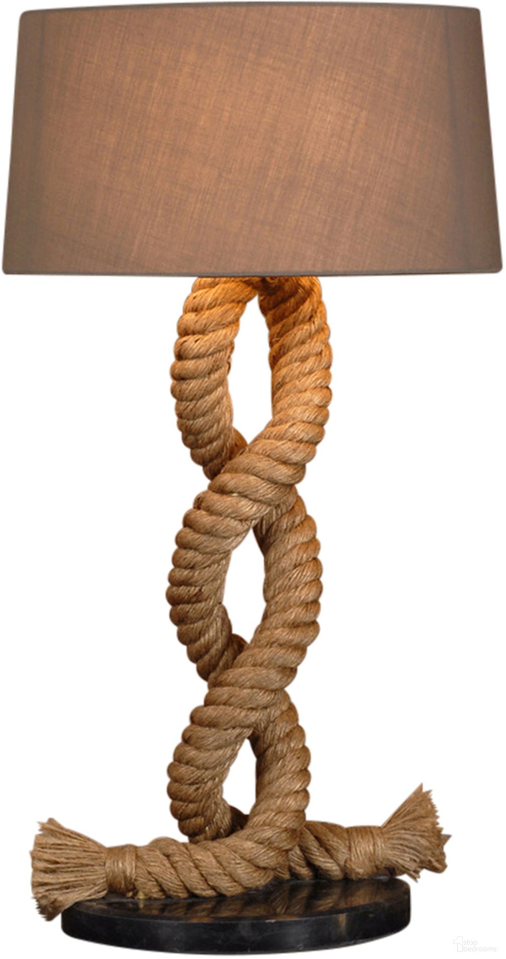 Heritage Rope Table Lamp In Black