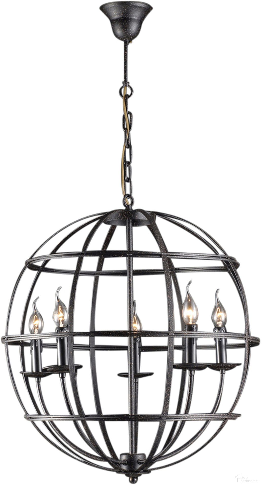Heritage Rustic Globe Pendant Medium In Black