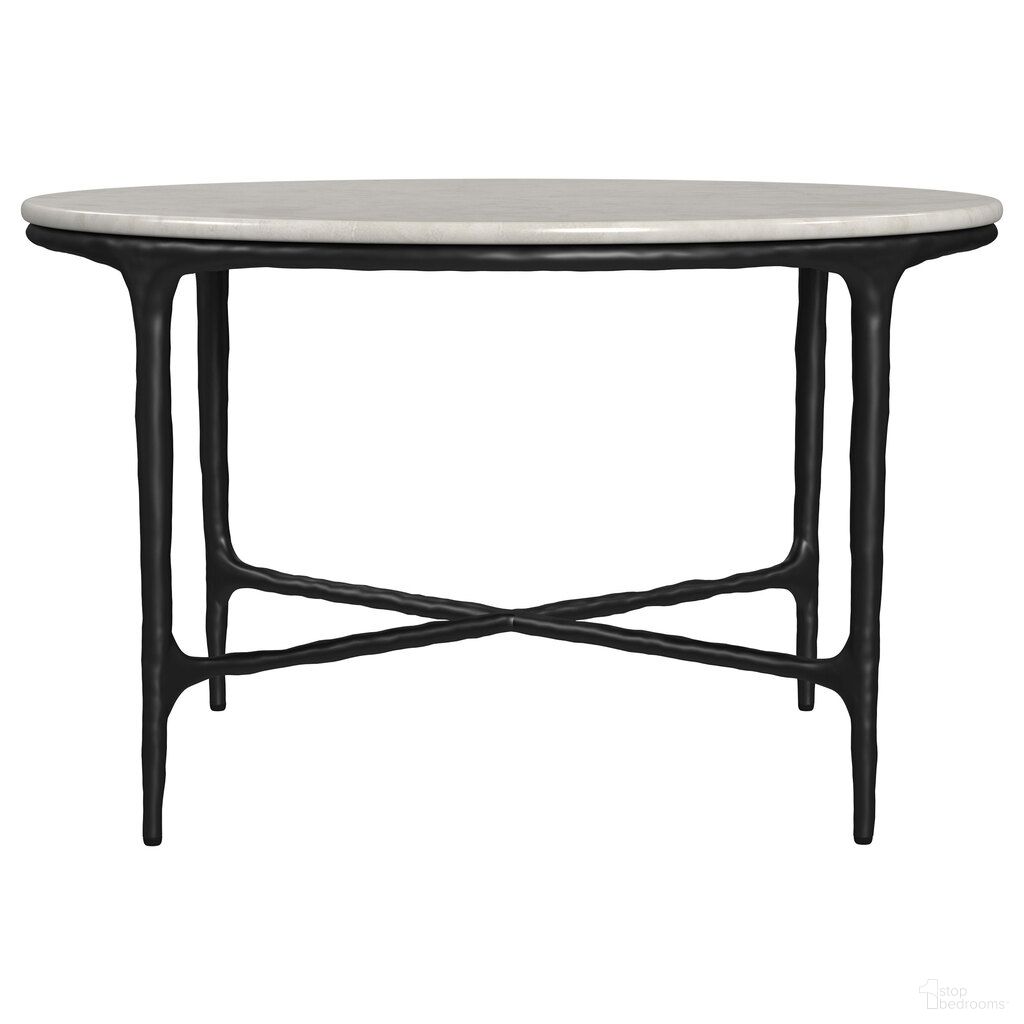 The appearance of Hermas Round Genuine Marble Top Metal Coffee Table In Black and White designed by Coaster in the modern / contemporary interior design. This black/white piece of furniture  was selected by 1StopBedrooms from Hermas Collection to add a touch of cosiness and style into your home. Sku: 710738. Material: MDF.
