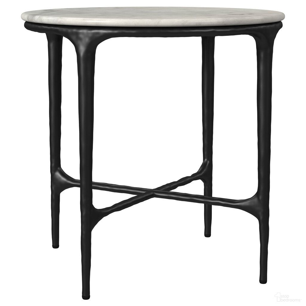 The appearance of Hermas Round Genuine Marble Top Metal End Side Table In Black and White designed by Coaster in the modern / contemporary interior design. This black/white piece of furniture  was selected by 1StopBedrooms from Hermas Collection to add a touch of cosiness and style into your home. Sku: 710737. Material: MDF.