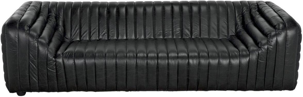 Noir Hermes Leather Sofa