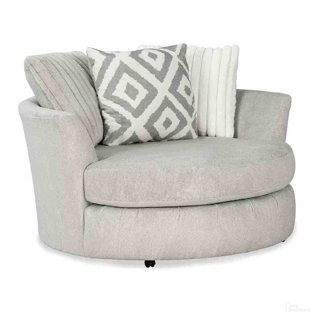 The appearance of Hermiston Swivel Chair In Gray designed by Furniture of America in the transitional interior design. This gray piece of furniture was selected by 1StopBedrooms from Hermiston Collection to add a touch of cosiness and style into your home. Sku: SM5171-CH. Material: Chenille.