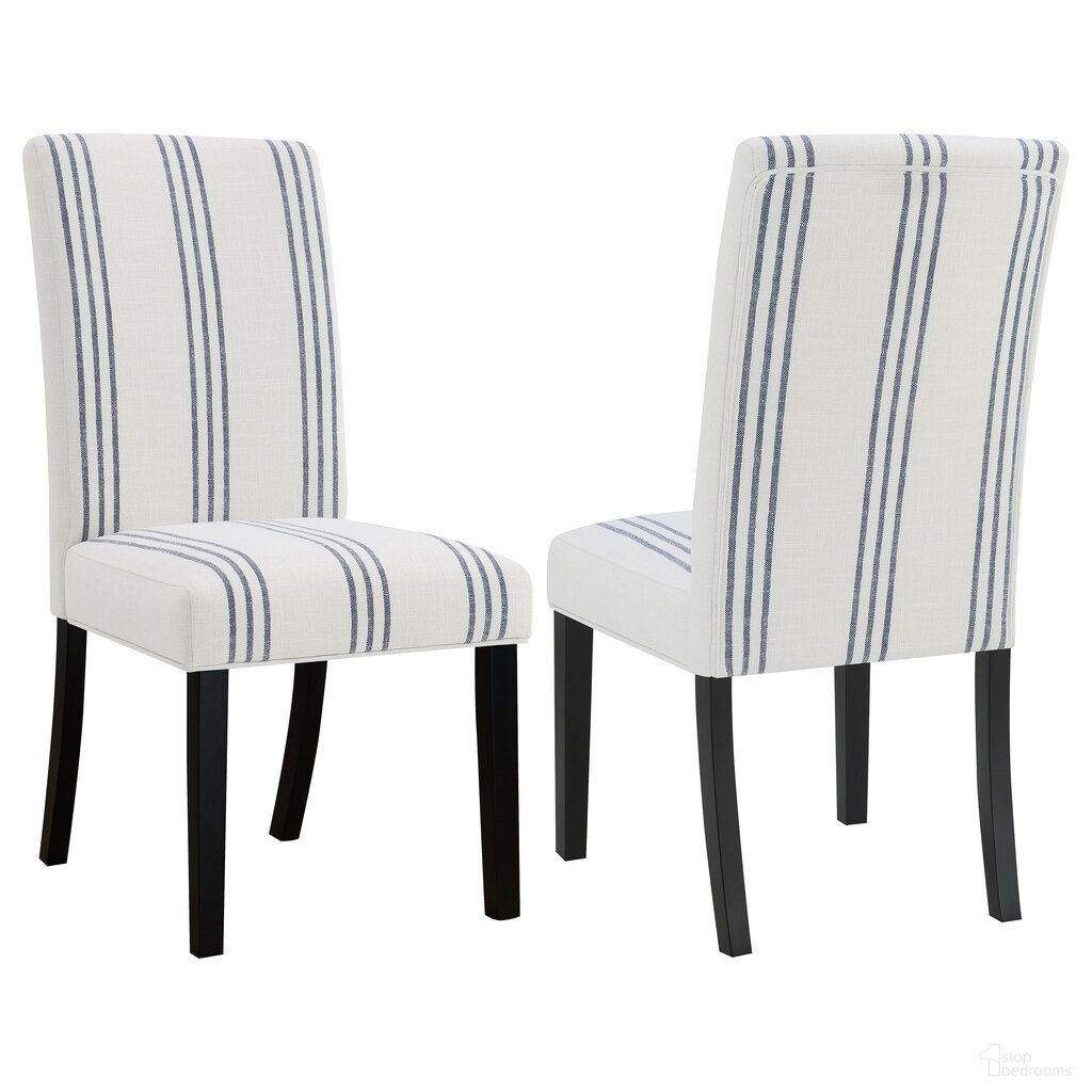 The appearance of Herran Upholstered Dining Side Chair Set of 2 In Beige designed by Coaster in the transitional interior design. This beige piece of furniture  was selected by 1StopBedrooms from Herran Collection to add a touch of cosiness and style into your home. Sku: 121782. Material: Polyester. Chair Type: Side Chair.