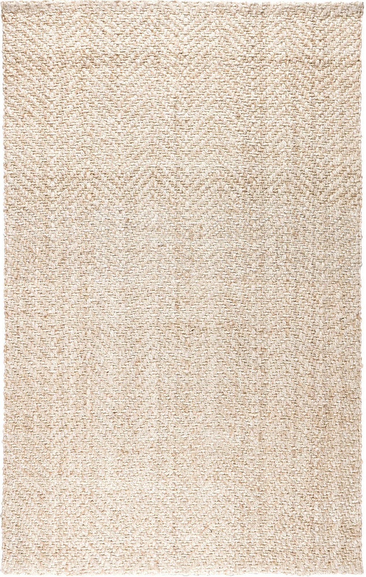 Herringbone 5x8 Rug In Ivory
