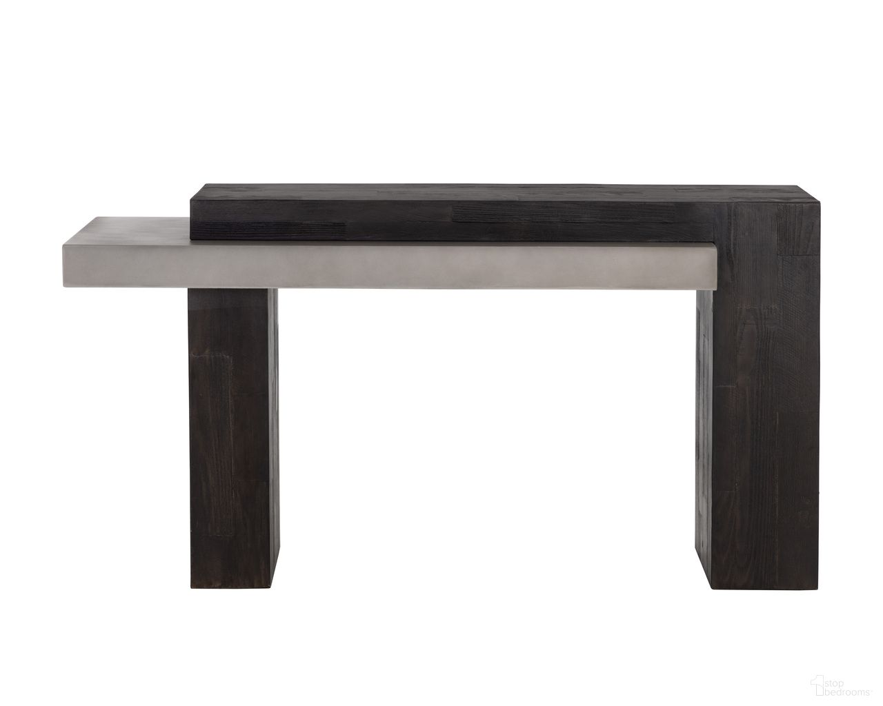 Herriot Console Table In Grey and Dark Brown
