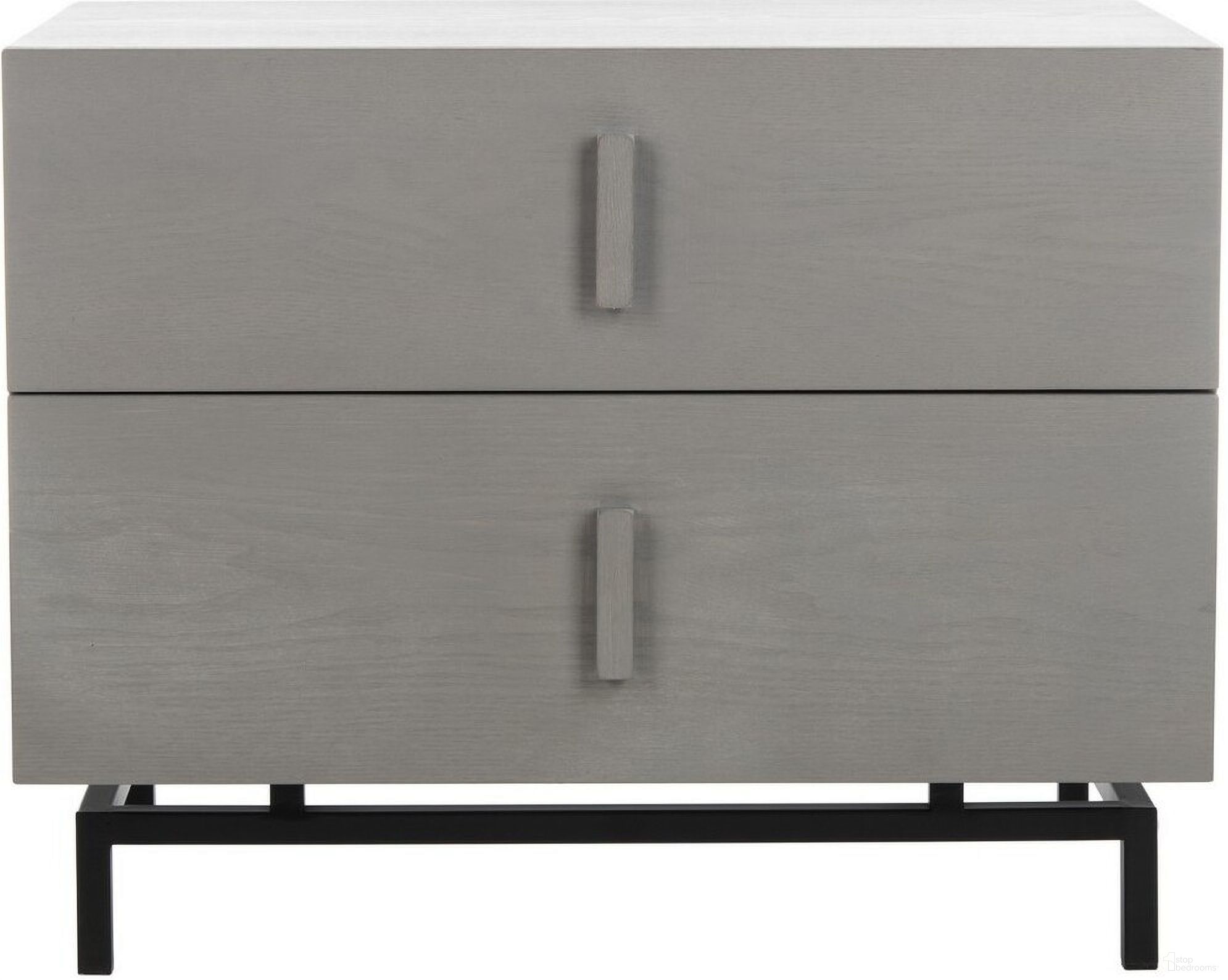 The appearance of Herschel Grey and Black Scandinavian Lacquer 2-Drawer Cabinet designed by Safavieh in the modern / contemporary interior design. This black and grey piece of furniture was selected by 1StopBedrooms from Herschel Collection to add a touch of cosiness and style into your home. Sku: FOX4225B. Material: Iron.