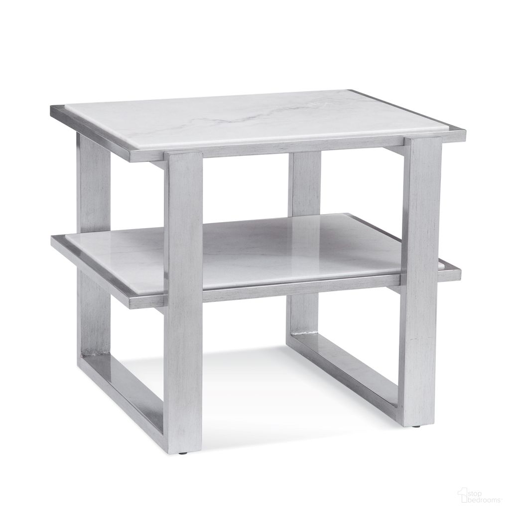 The appearance of Hessle Rectangular End Table In Silver designed by Bassett Mirror Company in the modern / contemporary interior design. This silver piece of furniture  was selected by 1StopBedrooms from Hessle Collection to add a touch of cosiness and style into your home. Sku: 7750-LR-200. Material: Wood.