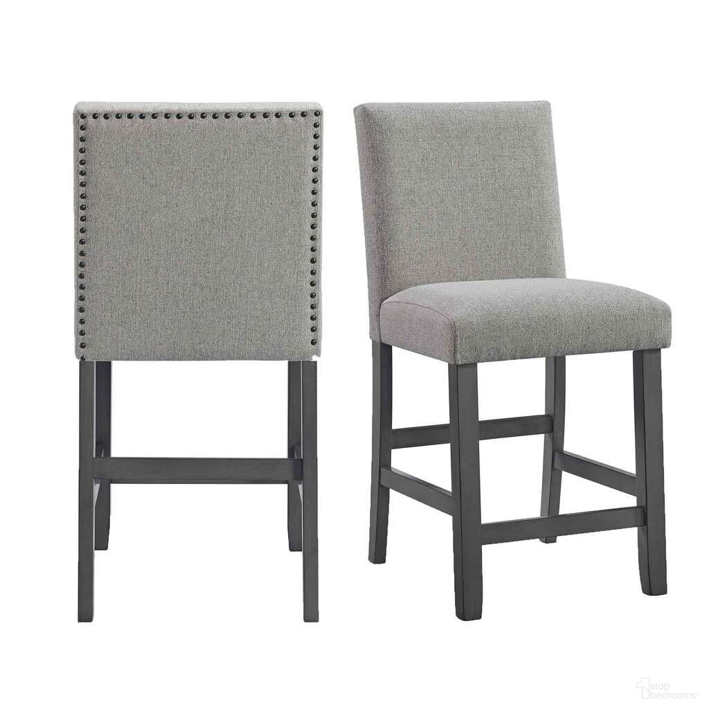 Hester Counter Side Chair Set of 2 In Grey